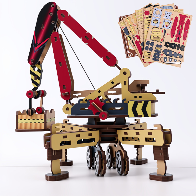 Kids Education Mobile - 3D Wooden Mobile Crane Puzzle DIY