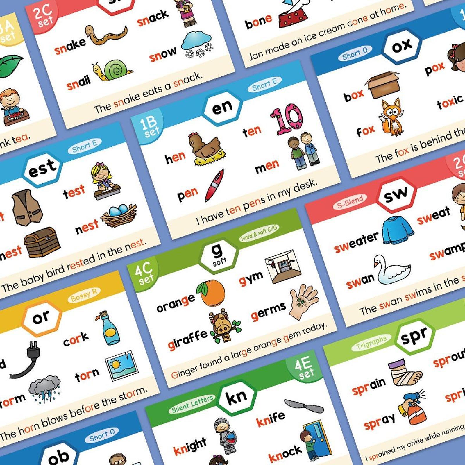 Phonics Flash Cards Spelling E - đánh giá và giá Phonics Card Game