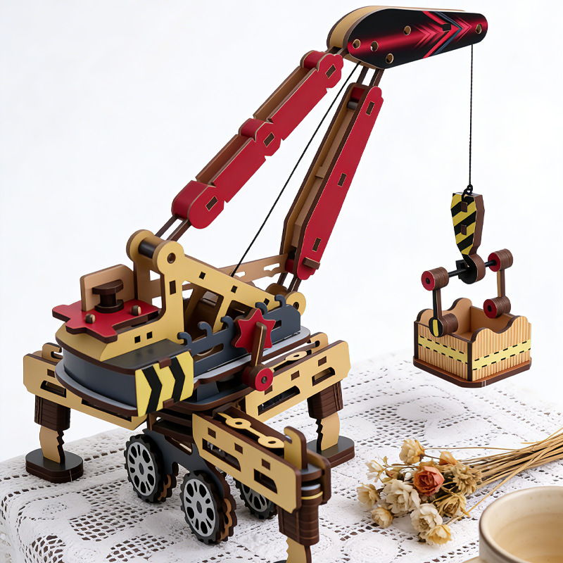 3D Wooden Mobile Crane Puzzle  - đánh giá và giá Kids Education Mobile